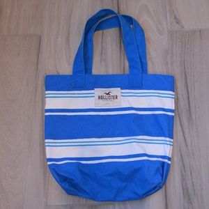 Hollister Striped Canvas Tote Bag